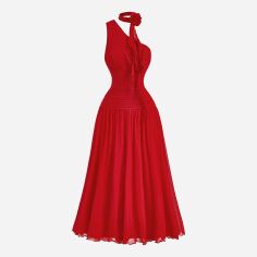 Акція на Сукня жіноча SHEIN GD-00223427 0XL Червона від Rozetka