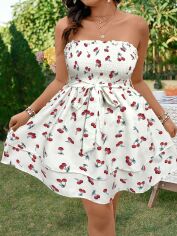 Акція на Сукня міді літня жіноча SHEIN GD-00196270 3XL Біла від Rozetka