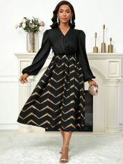 Акція на Сукня осіння жіноча SHEIN GD-00227709 M Чорна від Rozetka