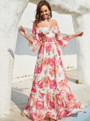Акція на Сукня довга літня жіноча SHEIN GD-00196421 XL Комбінована від Rozetka