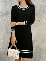 Акція на Сукня осіння жіноча SHEIN GD-00224160 L Чорна від Rozetka