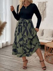 Акція на Сукня осіння жіноча SHEIN GD-00224019 3XL Комбінована від Rozetka
