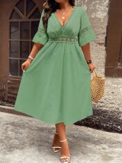 Акція на Сукня літня жіноча Shein GD-00227151 1XL Зелена від Rozetka
