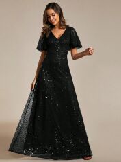 Акція на Плаття вечірнє довге літнє жіноче SHEIN GD-00195974 L Чорне від Rozetka