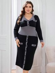 Акція на Сукня жіноча SHEIN GD-00193435 2XL Чорна від Rozetka