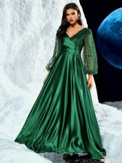Акція на Сукня осіння жіноча SHEIN GD-00199420 L Темно-зелена від Rozetka