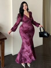 Акція на Сукня осіння жіноча SHEIN GD-00224103 3XL Фіолетова від Rozetka