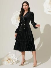 Акция на Сукня осіння жіноча SHEIN GD-00221065 M Чорна от Rozetka
