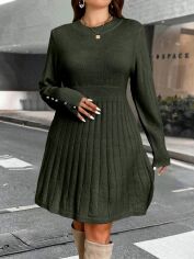 Акція на Сукня осіння жіноча SHEIN GD-00193708 0XL Зелена від Rozetka