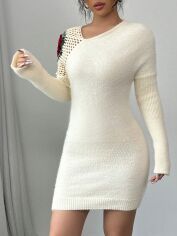 Акція на Сукня осіння жіноча SHEIN GD-00218821 L Бежева від Rozetka