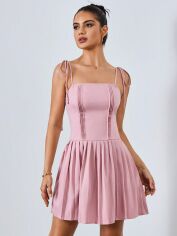 Акция на Плаття коротке літнє жіноче SHEIN GD-00216027 XL Рожеве от Rozetka