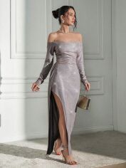 Акція на Сукня осіння жіноча SHEIN GD-00198480 L Сіра від Rozetka