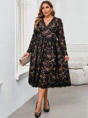 Акція на Плаття жіноче SHEIN GD-00192960 0XL Чорне від Rozetka