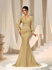 Акція на Сукня осіння жіноча SHEIN GD-00215326 L Кремова від Rozetka