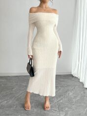 Акція на Сукня осіння жіноча SHEIN GD-00215346 XS Кремова від Rozetka