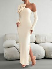 Акція на Сукня осіння жіноча SHEIN GD-00215351 4XL Кремова від Rozetka