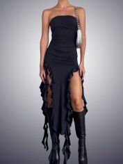 Акція на Плаття міді літнє жіноче SHEIN GD-00179983 XL Чорне від Rozetka