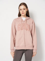 Акция на Толстовка на блискавці з капюшоном жіноча GAP 213227928 L Рожева от Rozetka