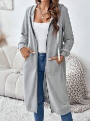 Акция на Толстовка жіноча SHEIN GD-00211521 L Світло-сіра от Rozetka