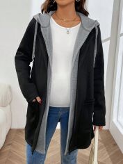 Акция на Толстовка жіноча SHEIN GD-00197250 L Чорна от Rozetka