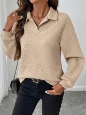 Акція на Світшот жіночий SHEIN GD-00211259 S Кремовий від Rozetka
