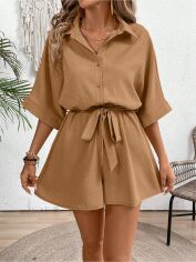 Акція на Комбінезон жіночий SHEIN GD-00227161 XS Пісочний від Rozetka