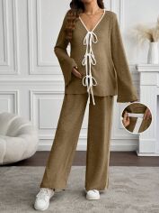 Акція на Костюм жіночий SHEIN GD-00224184 XL Коричневий від Rozetka