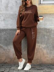 Акція на Костюм жіночий SHEIN GD-00196647 2XL Коричневий від Rozetka