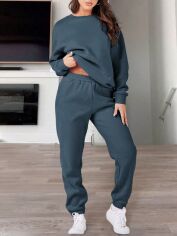 Акція на Костюм жіночий SHEIN GD-00221860 L Темно-синій від Rozetka
