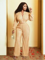 Акція на Костюм жіночий SHEIN GD-00209776 M Кремовий від Rozetka