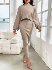Акція на Костюм жіночий SHEIN GD-00212062 L Кремовий від Rozetka