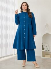 Акція на Костюм жіночий SHEIN GD-00227677 0XL Синій від Rozetka