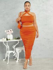 Акція на Костюм жіночий SHEIN GD-00221226 3XL Помаранчевий від Rozetka