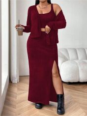 Акція на Костюм жіночий SHEIN GD-00215544 2XL Бордовий від Rozetka