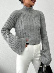 Акція на Светр жіночий SHEIN GD-00193454 XL Сірий від Rozetka