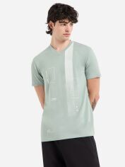 Акція на Футболка бавовняна довга чоловіча Armani Exchange 732683097 XL Зелена з принтом від Rozetka