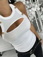 Акція на Майка жіноча SHEIN GD-00215738 S Біла від Rozetka