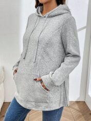 Акція на Худі для вагітних жіноче SHEIN GD-00200860 L Сіре від Rozetka