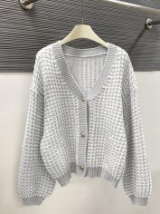 Акція на Кардиган жіночий SHEIN GD-00200901 L Світло-сірий від Rozetka