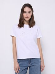 Акція на Футболка бавовняна жіноча Colin's CL1074234WHT S White від Rozetka