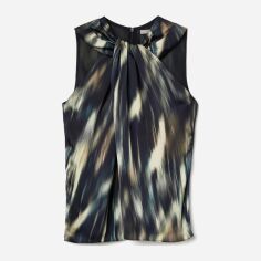 Акція на Блузка жіноча H&M XAZ341148JMNO S Чорна із зеленим від Rozetka