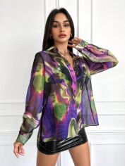 Акція на Блузка жіноча SHEIN GD-00200885 S Різнокольорова від Rozetka