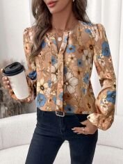 Акція на Блузка жіноча SHEIN GD-00224866 S Кремова від Rozetka