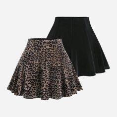 Акція на Спідниця жіноча SHEIN GD-00218597 M 2 шт Різнокольоровий від Rozetka