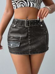 Акція на Спідниця жіноча SHEIN GD-00193370 S Чорна від Rozetka