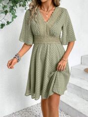 Акція на Сукня міді літня жіноча SHEIN GD-00196703 L М'ятна від Rozetka