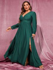 Акция на Сукня осіння жіноча SHEIN GD-00224556 5XL Бірюзова от Rozetka