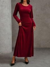 Акція на Сукня осіння жіноча SHEIN GD-00220332 XL Бордова від Rozetka
