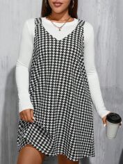 Акція на Сукня літня жіноча Shein GD-00227786 0XL Чорно-біла від Rozetka