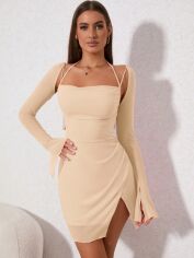 Акція на Сукня літня жіноча Shein GD-00215091 M Кремова від Rozetka